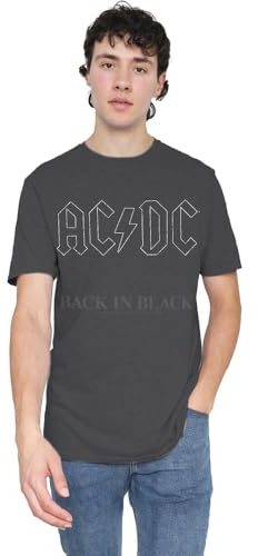 ACDC Back in, Black Unisex T Shirt, Black, X-Large