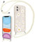 Vxinvnoi Handykette Handyhülle für iPhone 11 6,1 Hülle mit Band, Aesthetic Muster Blumen Case mit Kordel zum Umhängen, Weich TPU Bumper Dünn Silikon Stoßfest Schutzhülle Cover für iPhone 11, Beige