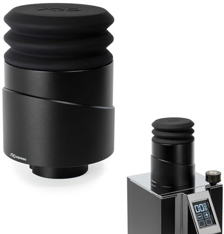 ARO Espresso™ Tolva monodosis de aluminio con fuelle de silicona y deflector antipalomitas de maíz integrado | Compatible con amoladoras Eureka Mignon