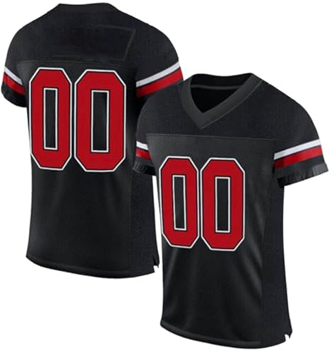 Personalisiertes American Football Trikot Print/Embroidery mit Namen Nummer Blank Practice Jersey Shirts Hip Hop Party Trikot für Herren Damen Kinder