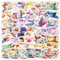50 Pcs Watercolor Teacup Vinyl Stickers,Teacup Graffiti Stickers,Vinyl Waterproof Sticker for Kids Teens Girls,for Phone Laptop Bottles Skateboard Computer Phone Luggage Guitar Gifts Sticker