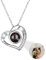 AVINVAN Halskette mit Foto aus 925er-Sterlingsilber, personalisierte Projektionshalskette mit Bild im Inneren, personalisierter Schmuck, Herzanhänger, Geschenk für Frauen, Mütter, Mädchen, Ehefrau,