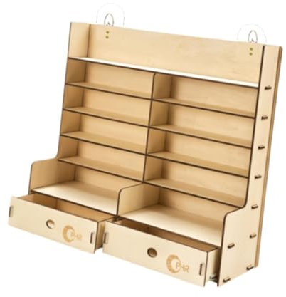 MotiveTech Miniature Paint Holder Rack Wall Mounted for Hobbyist Save Space Wood Board