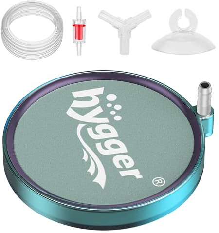 hygger Aquarium Air Stone 4 Inch, Fish Tank Bubbler Stone, Air Bubble Aerator Oxygen Diffuser, Air Pump Accessories for Aquariums, Fish Tanks, Hydroponics and Ponds