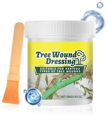 Dichtmittel zum Beschneiden von Bäumen, 100 g Paste für Baumstämme – für Veredelungen mit Pinsel – für beschädigte Rinde Bonsai Sträucher Pflanzen Stämme Park Landschaft Kinderzimmer