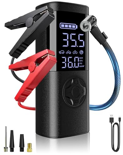 TEMOLA Jump Starter Power Pack with Air Compressor 150PSI