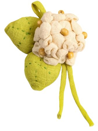 Broche fleur en coton et lin respirant - Broderie délicate - Confortable à porter toute la journée - Accessoire de boutique professionnel pour femme