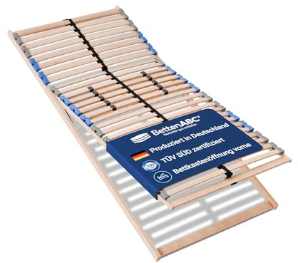 BettenABC - 7-Zonen-Lattenrost Madera - 120x200cm - mit Bettkastenfunktion - individuelle Härtegradverstellung - Selbstmontage - für alle Matratzen geeignet - hergestellt aus Schicht- & Buchenholz