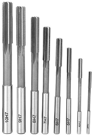ANKROYU 8-teiliges Schnellarbeitsstahl-Reibahlen-Set H7 Präzisions-Zylinderschaft-Reibwerkzeuge für Metall, Holz, Kunststoff, Bohr- und Fräsmaschinen, professionelle Qualität
