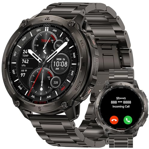 KOSPET TANK T4 Special Edition Smartwatch Uomo Rugged, Mappe Offline, IP69K | GPS a 6 Satelliti, Impermeabile 10 ATM, Batteria 15 Giorni, Chiamate Bluetooth, 180+Modalità Sportiva, Monitor Salute 24/7