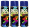 Deco Color 3er Sparpack DC Lackspray glänzend 400ml nach RAL freie Farbauswahl (3 Dosen in ultramarinblau glanz RAL 5002)