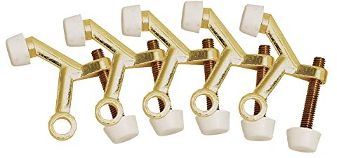 Design House 181750 Standard Hinge Pin Door Stop, 5-Pack, Polished Brass