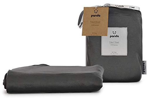 Panda® 100% Bamboo Organic Duvet Cover - UK King, Urban Grey | Soft, Breathable, Hypoallergenic, Antibacterial | High Thread Count | Natural Choice for Skin & Hair | Thermoregulating for Quality Sleep