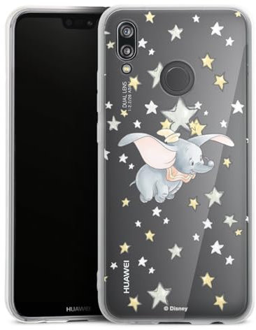 Silikon Hülle kompatibel mit Huawei P20 Lite Case transparent Handyhülle Sterne Dumbo Disney
