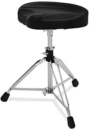 Pacific Drums 800 Series mittelschwerer Drumhocker mit Sattelsitz, Chrom