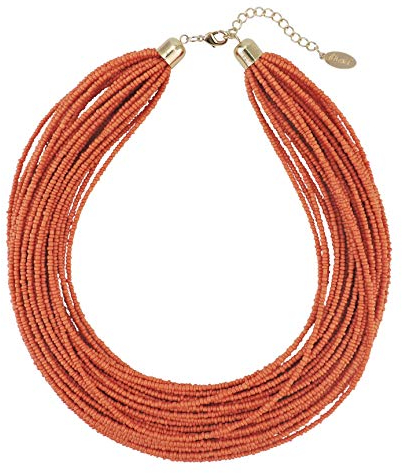 Bocar Collier multi-couches avec perles de rocaille pour femme (NK-10351), standard, Verre Zinc, Pas de gemme