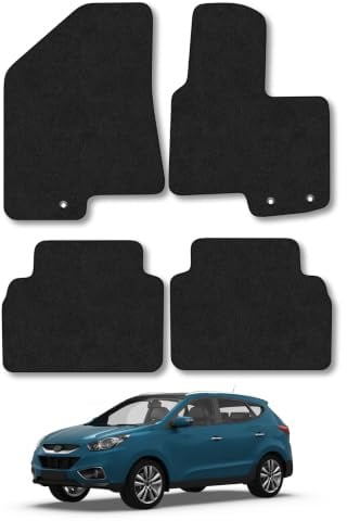 Fits Hyundai iX35 (2010-2015) Carpet Car Mats | Black Edge Trim Tailored Fit Floor Mats Full Coverage Protection Accessories Easy Clean Anti Slip Made in the UK