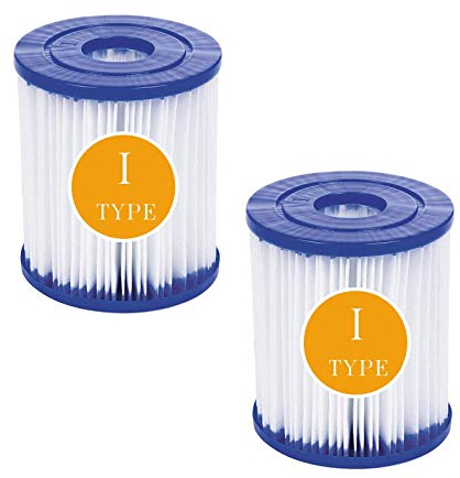QIOO Pool-Filterkartuschen Größe 1,Filterkartuschen Typ I,für Modell-58381 Filter Ersetzt 58093 Filterkartuschen,7.8X 8.8 cm (2 PCS)