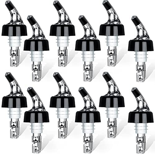 SuproBarware Measured Liqour Bottle Pourer Set of 12-1oz/30ml Quick Shot Spirit Measure Pourer Spouts Drinks Wine Cocktail Dispenser Stopper Home Bar Tools for Spirits Liquor Shots