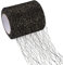 Pandahall 20 Meter Spinnennetz, Spitzennetz, 7,6 cm, schwarzes Netzband, Rolle mit großem Loch, Tüll für Heimwerker, Basteln, Blumen, Geschenkverpackungen, Röcke, Türvorhang, Hintergrund