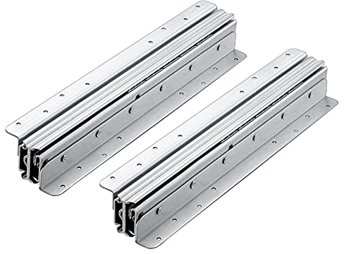 Guida per Cassetti Scorrevoli Pesanti, Guide A Doppio Cuscinetto A Sfera Binari Cassetti, Per Scala Armadietti Piano di Sotto Scarpiere,Portata 120 kg,1 Coppia(Size:600-1100mm)
