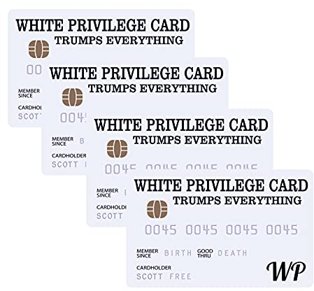 Risegun Weiße Privileg-Karte Trumps Everything, PVC Männer Business Geschenkkarten, Inspirierende Karte Jahrestagskarten Romantische Karte Business Geschenke für Männer und Frauen(4-Stücke)