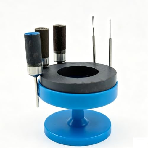 Magnetischer Zahnbohrerhalter, 6cm Durchmesser Kleiner Magnet-Werkzeugträger Mundpflege Werkzeuge Zubehör für Zahnarzt (Blau)