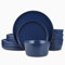 Stone Lain Celina Modern Stoneware 24-Piece Dinnerware Set, Dinner and Salad Plates, Soup Bowls, Dish Set for 8, Blue