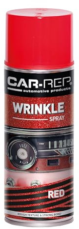 Car-Rep Wrinkle Red Spray Paint 400mL High-Gloss Textured Finish For Metal