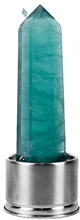 Youther Bambus Natürliche Kristallsäule Energie Gesunde Wasserschale Glasflasche Kristall Obelisk Zauberstab Natürlicher Edelstein Quarz, grüner Fluorit