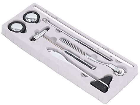 Martello Riflesso Neurologico 5PCS Martello Neurologico Set Martello Riflesso Portatile Multifunzionale in Acciaio Inossidabile per Esame del Nervoso