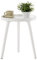 APICIZON White Side Table, Modern Coffee Tray End Table for Bedroom, Living room, Bedside Table Nightstand for Small Space, 38 x 45 cm