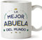 MUGFFINS Tazas para ABUELA - En Español - El Mejor del Mundo - 11 oz / 330 ml - Regalo original y divertido