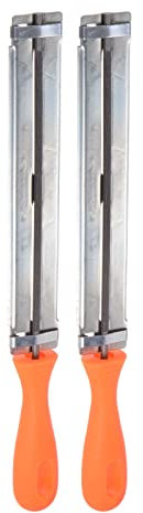 sourcing map 2pcs Chainsaw File Guide, 11/64 (4.5mm) Round Rasp Chrome Steel Double Cut Teeth for Sharpening