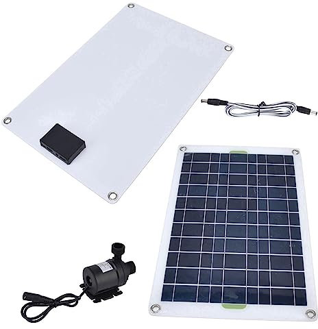 Solar-Wasserpumpen-Kit mit Wasserpumpe und Kabel 50-W-Panel 800 L/h 12 V Geräuscharme DC-Solar-Teichpumpe aus Silikon-Kunststoff für den Garten