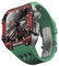CZKE Última funda ligera de fibra de carbono + correa de fluororubber, para Apple Watch serie 8/7/6/5/4 correa de repuesto, para iwatch 44/45 mm kit de actualización de correa de reloj (color: 11,