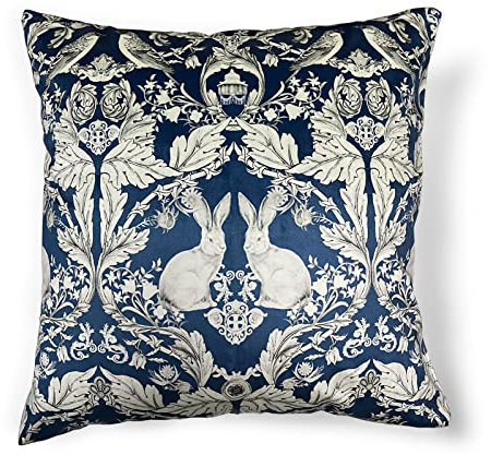Obal William Morris Kissenbezüge, originelles Design, Samt-Kissenbezug, quadratisch, dekorativ, 45 cm x 45 cm