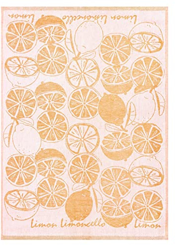 Kracht Küchen Textilien Limoncello Halbleinen Küchentuch Jacquard 50x70 cm rot 3er Pack