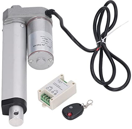 Attuatore Lineare, Mini Attuatore Elettrico Lineare Vari Controlli Corsa 100 Mm 12 V per Agricoltura all'aperto (Attuatore con telecomando Controller)