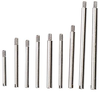 Viti per Cinturini per Orologi, Perni di Collegamento per Cinturini in Metallo 10 Misure, Accessori per Strumenti di Riparazione Orologi con Scatola di Immagazzinaggio (50 pezzi)
