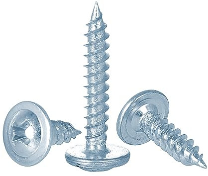 FandWay 100 Stück M4,2 x 38 mm Waferkopf-Blechschrauben, modifizierte Traversenkopfschrauben, selbstschneidende Schrauben für Blech, Aluminium, Holz, Kunststoffe (verzinkter Stahllegierung)