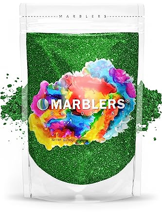 MARBLERS Green Mica Powder [Kelly Green Pearl] 3oz (85g) | Cosmetic Grade | Epoxy Resin Pigment | Dye | Non-Toxic, Vegan, Cruelty-Free | Lip Gloss, Nails, Body Butter | Bath Bomb, Candle & Soap Making