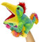 lilizzhoumax Schwanzfeder-Dinosaurier Kuscheltier, Simuliertes Tier Dinosaurier Handpuppe aus Plüsch, Kawaii Niedliches Rollenspiel, interaktives Früherziehungsspielzeug für Kinder