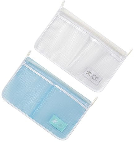 LIFKOME Double Opening Classification Fridge Storage Bag 2pcs Reusable Refrigerator Mesh Bags Easy to Clean Hang Large Capacity Mesh Bag for Kitchen