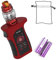 E Zigarette，Smok 230W Mag P3 Kit mit 2* Akku, Vaporizer-9ml TFV16 Tank, 1.9 Inch HD Berühren Sie Bildschirm Verdampfer Set, Ohne E-Liquid, Ohne Nikotin (Rot Schwarz)