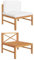 CIADAZ Mittelsofa mit Creme Kissen, Lounge Sofa Outdoor, Garten Loungemöbel, Gartensofa, Gartenlounge, Balkon Set Möbel, Teak Massivholz