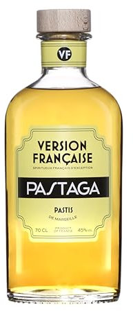 VERSION FRANÇAISE - Pastaga - Liqueur Anisée - Origine : France - Alcool 45% - Notes de réglisse & Verveine - 70cl
