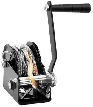 Treuil manuel, treuil pour remorque de bateau, Treuil à main treuil de frein de capacité de 800 lb avec treuil à main de leva de Traction de corde en acier de 33 pieds for remorques de bateaux de vtt