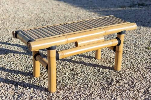 UN AUTRE MONDE Banc en Bambou Naturel – mobilier Artisanal pour intérieur et extérieur