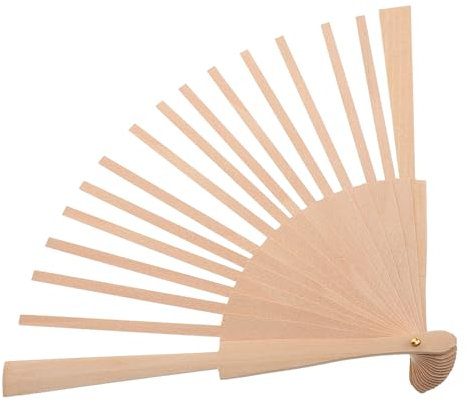 NUOBESTY Wooden Fan Bones FoldableFan Frame for DIY Fan Making Kit